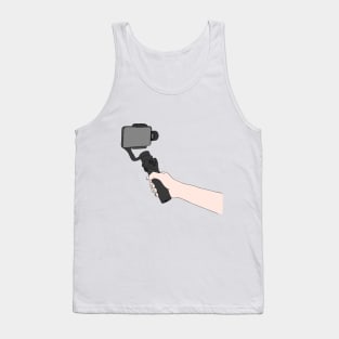 Vlogger Holds a Tripod - Vlogging Tripod Tank Top